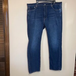 Levi Strauss 505 Jeans Mens W42 L32 Dark‎ Wash Straight Fit Denim Pants